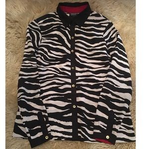 EUC Jones New York Size 6 Zebra Stripe Blouse